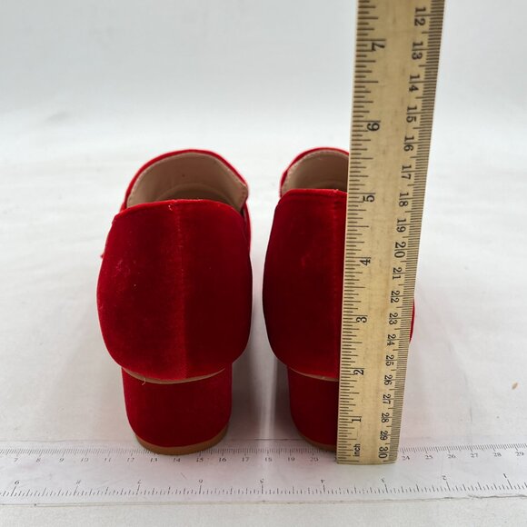 Elegant Red Women's Loafers - Picture 4 of 6
